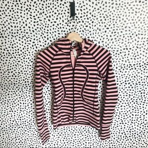 Lululemon striped scuba jacket  with hood
